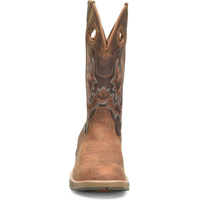 Double H Men's Phantom Rider League 12" U Toe Waterproof Western Work Boot -Brown- DH5427 - Overlook Boots