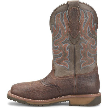 Double H Men's Ironhide 12" Square Toe Waterproof Western Boot -Brown- DH6142 - Overlook Boots