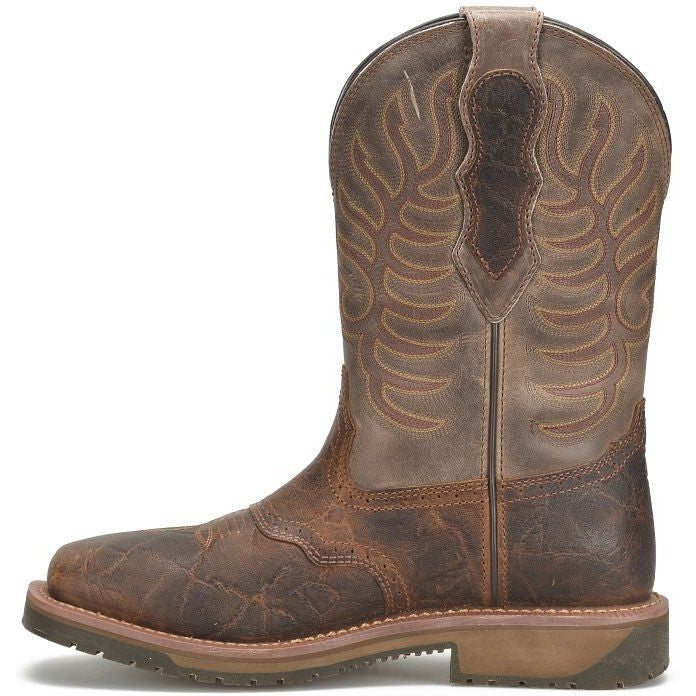 Double H Men's Highland 11" Wide Steel Toe Roper Work Boot -Brown- DH6144 - Overlook Boots