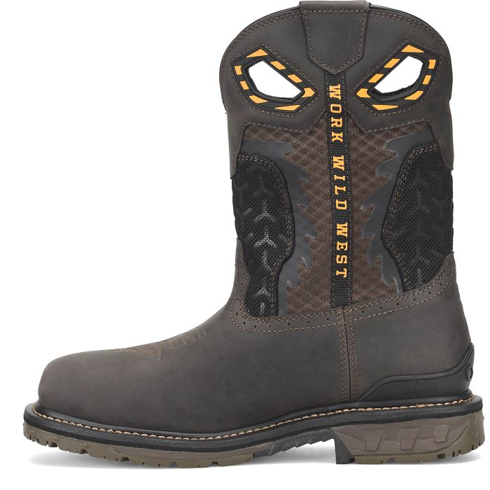 Phantom Rider Men's Crucible 11" Square Toe Waterproof Western Work Boot - Brown - PH5020 - Overlook Boots