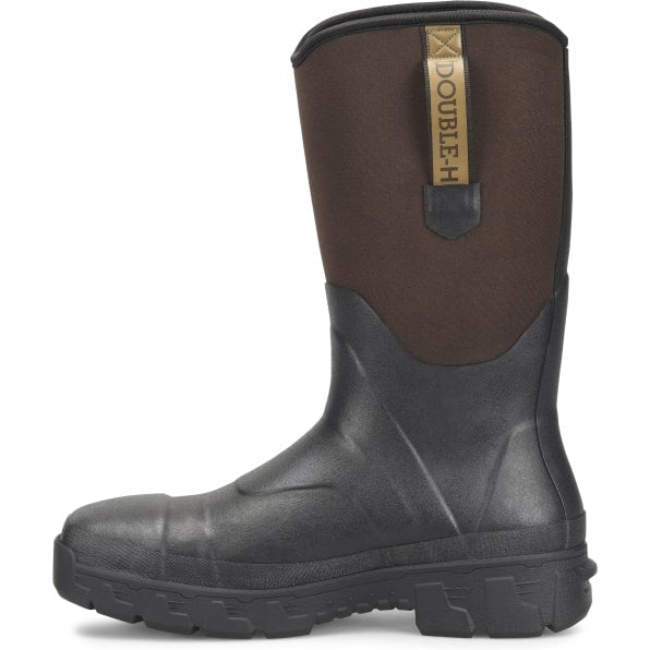 Double H Men's Albin 13" Wide Steel Toe Rubber Work Boot - Brown - DH2106 - Overlook Boots