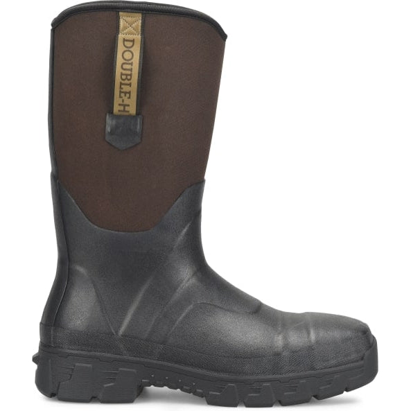Double H Men's Albin 13" Wide Steel Toe Rubber Work Boot - Brown - DH2106 6 / Medium / Brown - Overlook Boots