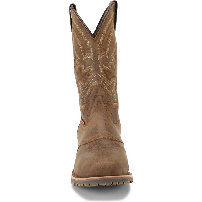 Double H Men's Jeyden 11" Square Toe Waterproof Western Work Boot- Brown - DH4124 - Overlook Boots