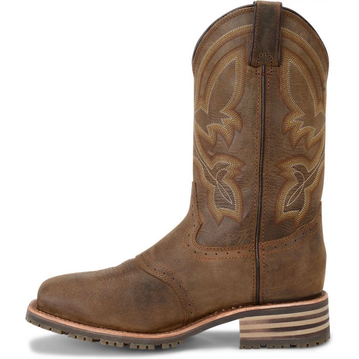 Double H Men's Jeyden 11" Square Toe Waterproof Western Work Boot- Brown - DH4124 - Overlook Boots