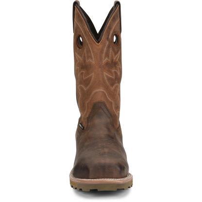 Double H Men's Abner 12" Square Toe Waterproof Western Work Boot - Brown - DH4353 - Overlook Boots
