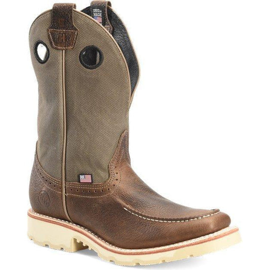 Double H Men's Claton 11" Square Toe USA Made Western Work Boot- DH4563 7.5 / Medium / Brown - Overlook Boots