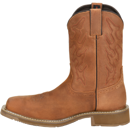 Double H Men's Jacob 10" Composite Toe Waterproof Western Work Boot- Brown- DH5143 - Overlook Boots