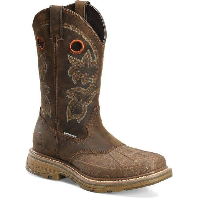 Double H Men's Carlos 13" Composite Toe Waterproof Western Work Boot- Brown- DH5149 7.5 / Medium / Brown - Overlook Boots
