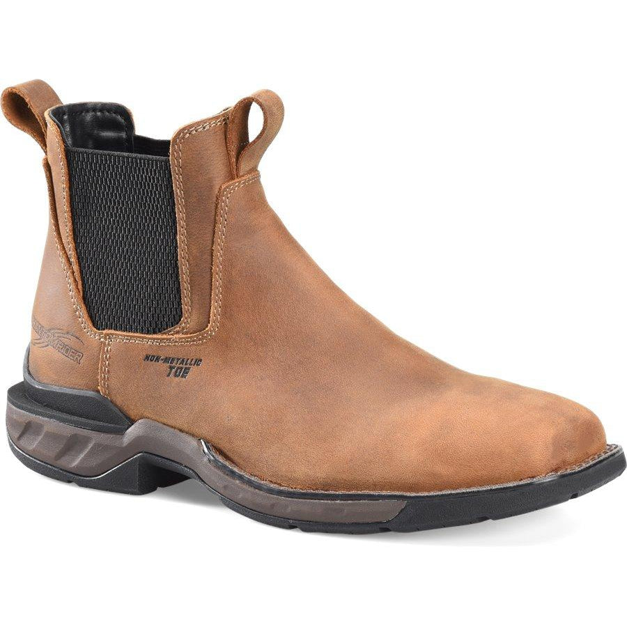 Double H Men's Phantom Rider Heisler 5" Square Toe Western Work Boot- Brown - DH5363 7.5 / Medium / Brown - Overlook Boots