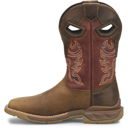 Double H Men's Alridge 11" Square Toe Western Work Boot- Brown- DH5369  - Overlook Boots