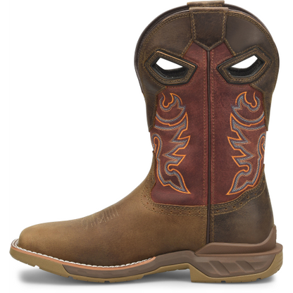 Double H Men's Alridge 11" Square Toe Western Work Boot- Brown- DH5369  - Overlook Boots