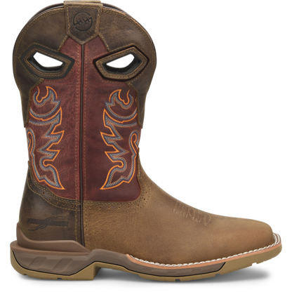 Double H Men's Alridge 11" Square Toe Western Work Boot- Brown- DH5369  - Overlook Boots