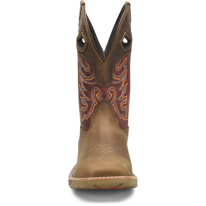 Double H Men's Alridge 11" Square Toe Western Work Boot- Brown- DH5369  - Overlook Boots