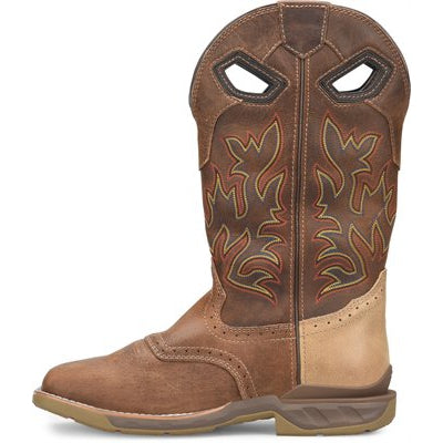 Double H Men's Phantom Rider 13" Waterproof Wide Square Toe Roper Work Boot -Brown- DH5378 - Overlook Boots
