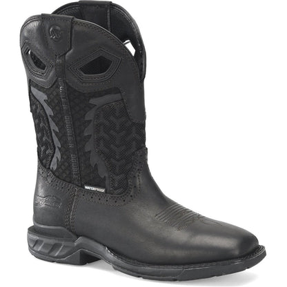 Double H Men's Phantom Rider Shadow 11" Waterproof Roper Work Boot -Black- DH5381 7.5 / Medium / Black - Overlook Boots