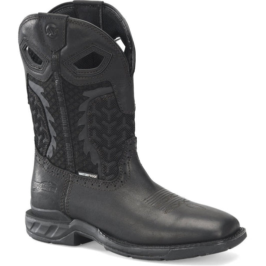 Double H Men's Phantom Rider Shadow 11" Waterproof Roper Work Boot -Black- DH5381 7.5 / Medium / Black - Overlook Boots