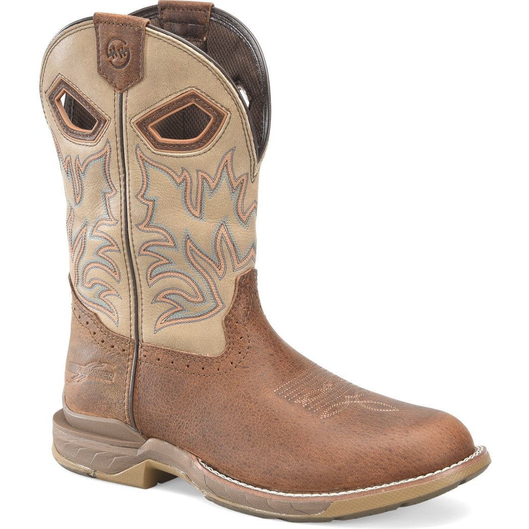 Double H Men's Phantom Rider 11" U Steel Toe Roper Western Work Boot -Brown- DH5385 7.5 / Medium / Brown - Overlook Boots