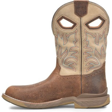Double H Men's Phantom Rider 11" U Steel Toe Roper Western Work Boot -Brown- DH5385 - Overlook Boots