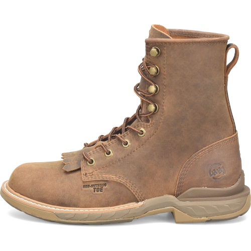 Double H Men's Phantom Rider Raid 8" Slip Resistant U Toe Lacer Work Boot -Brown- DH5394 - Overlook Boots