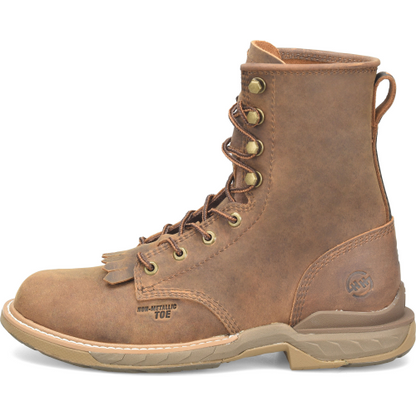 Double H Men's Phantom Rider Raid 8" Slip Resistant U Toe Lacer Work Boot -Brown- DH5394 - Overlook Boots