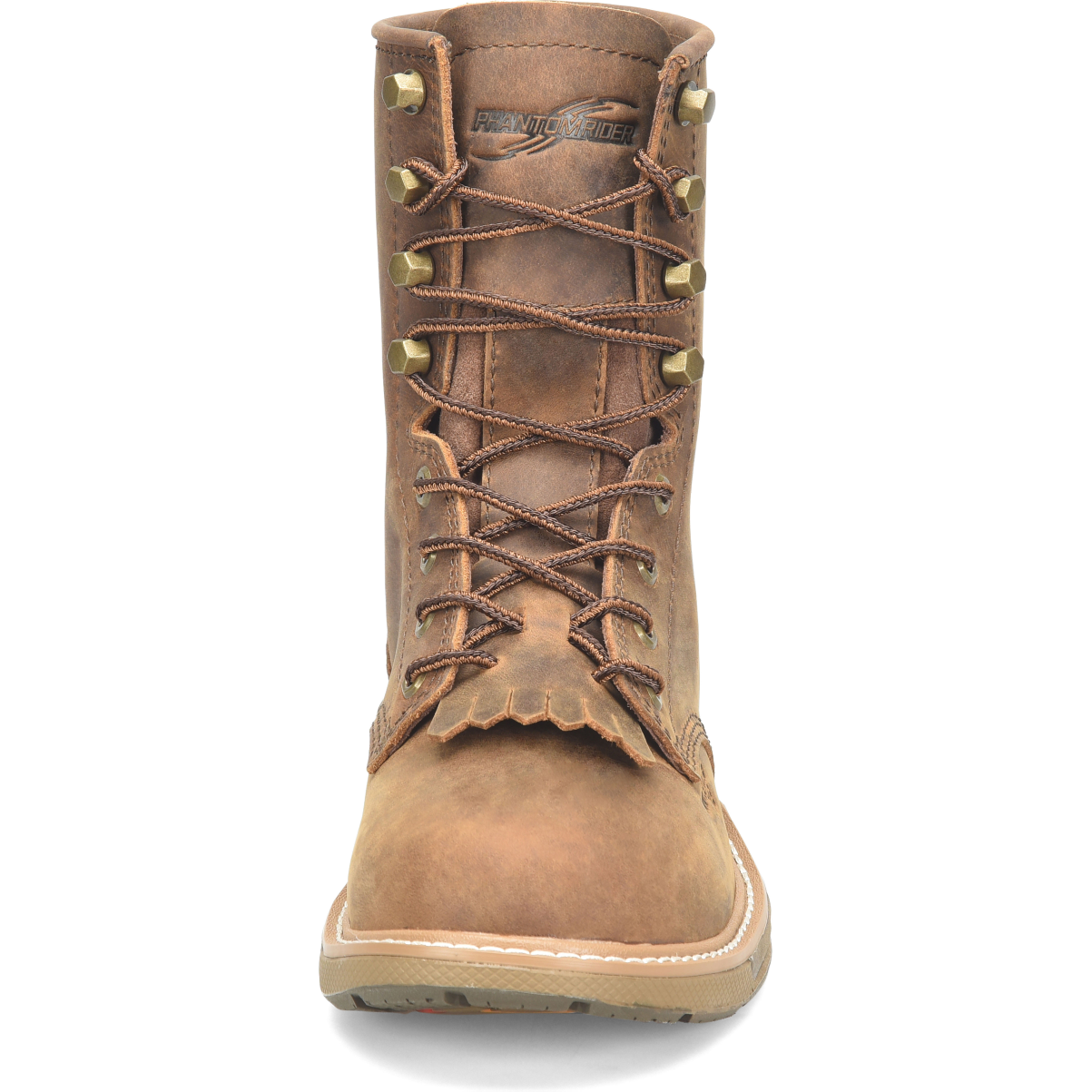Double H Men's Phantom Rider Raid 8" Slip Resistant U Toe Lacer Work Boot -Brown- DH5394 - Overlook Boots