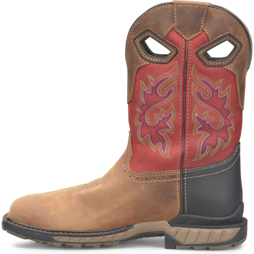 Double H Men's Phantom Rider Symbol 11" Square Toe Waterproof Lug Roper Work Boot -Red- DH5395 - Overlook Boots