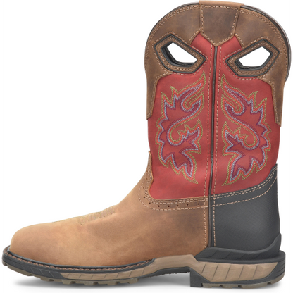 Double H Men's Phantom Rider Symbol 11" Square Toe Waterproof Lug Roper Work Boot -Red- DH5395 - Overlook Boots