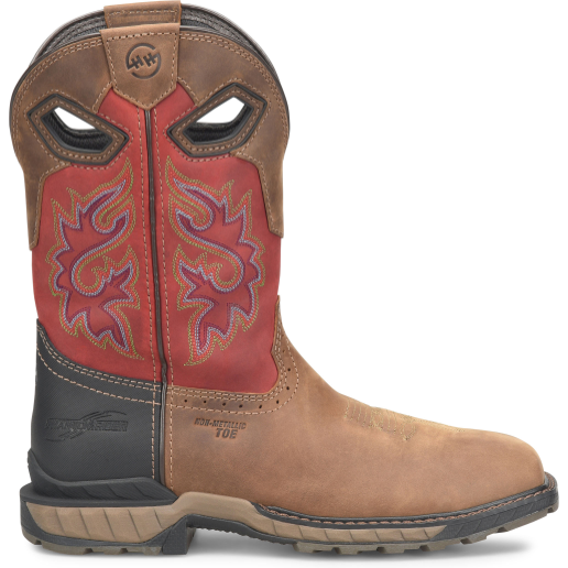 Double H Men's Phantom Rider Symbol 11" Square Toe Waterproof Lug Roper Work Boot -Red- DH5395 7.5 / Medium / Red - Overlook Boots