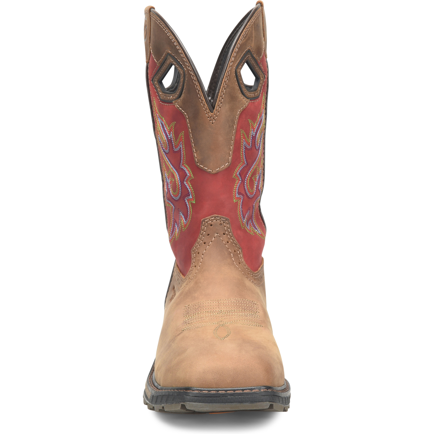 Double H Men's Phantom Rider Symbol 11" Square Toe Waterproof Lug Roper Work Boot -Red- DH5395 - Overlook Boots