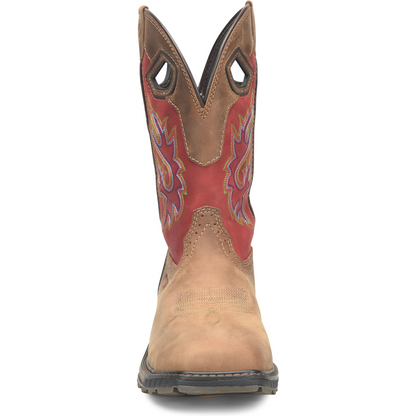 Double H Men's Phantom Rider Symbol 11" Square Toe Waterproof Lug Roper Work Boot -Red- DH5395 - Overlook Boots