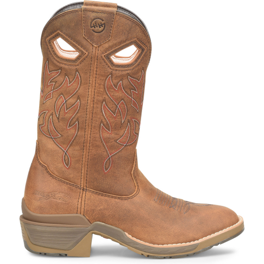 Double H Men's Feudal 12" U Toe Slip Resistant Western Work Boot -Brown- DH5421 7.5 / Medium / Brown - Overlook Boots