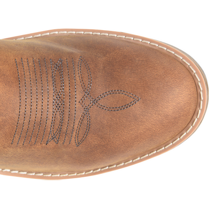 Double H Men's Feudal 12" U Toe Slip Resistant Western Work Boot -Brown- DH5421 - Overlook Boots