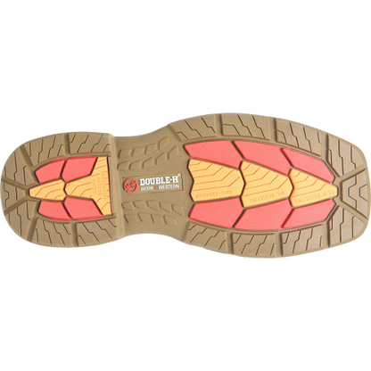 Double H Women's Phantom Rider Brave 10" Wide Square Toe Western Work Boot -Brown- DH5425  - Overlook Boots