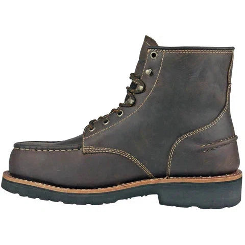 DieHard Men's Monte Composite Toe Waterproof Slip Resistant Work Boot - Brown DH60460  - Overlook Boots