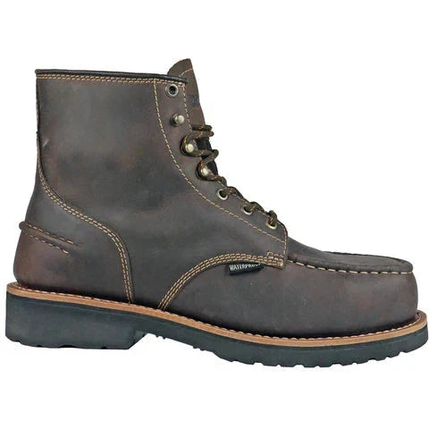 DieHard Men's Monte Composite Toe Waterproof Slip Resistant Work Boot - Brown DH60460  - Overlook Boots