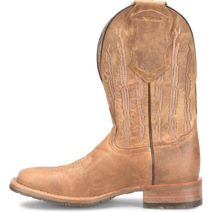 Double H Men's Covada 11" Stockman Wide Square Toe Work Boot -Tan- DH7033 - Overlook Boots