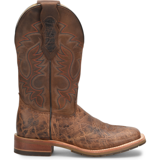 Double H Men's Bregman 12" Wide Square Toe Roper Work Boot -Brown- DH8645 7.5 / Medium / Brown - Overlook Boots