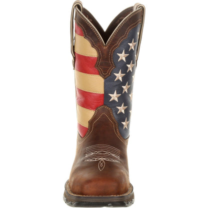 Durango Women's Lady Rebel 10" Steel Toe Patriotic Flag Work Boot  - Overlook Boots