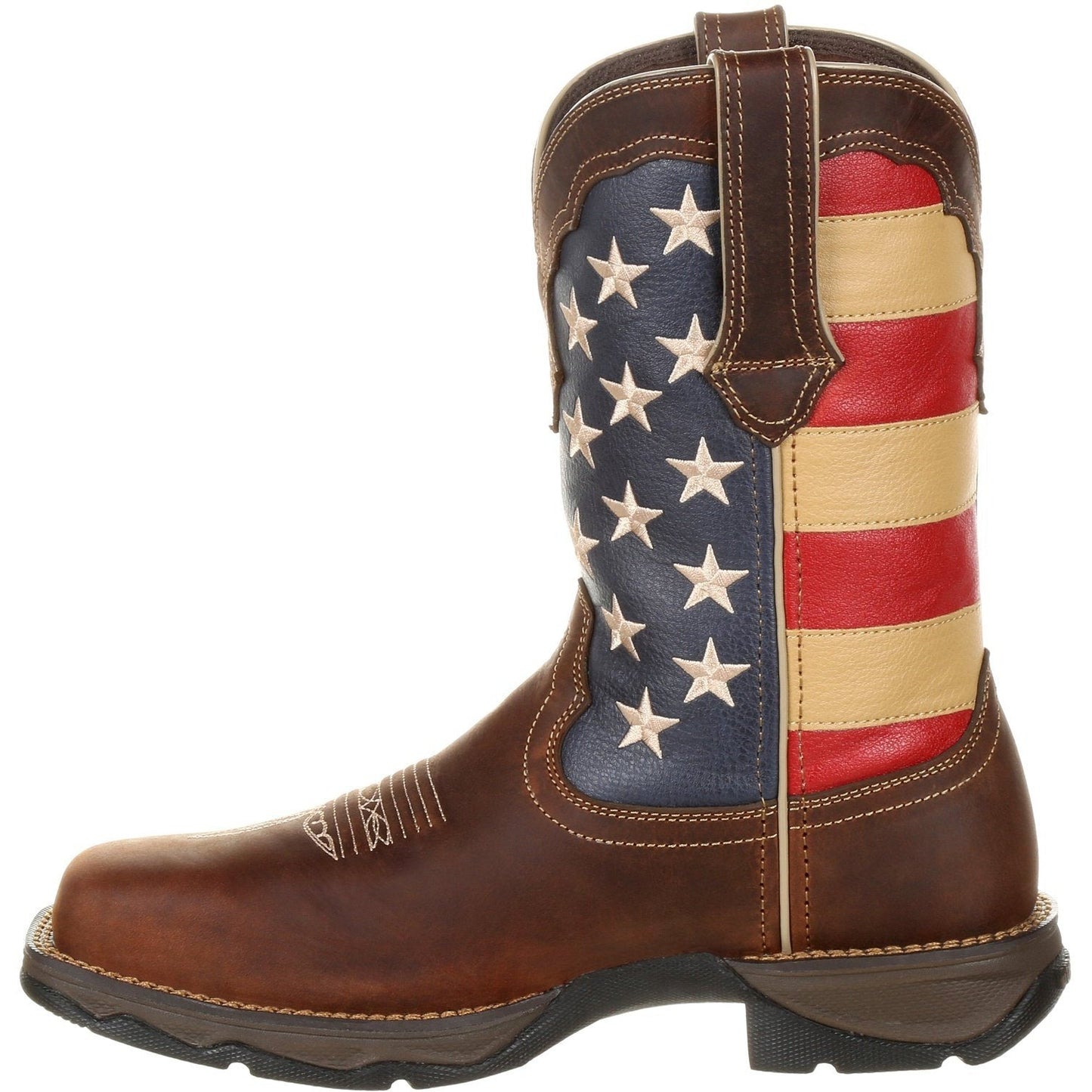 Durango Women's Lady Rebel 10" Steel Toe Patriotic Flag Work Boot  - Overlook Boots