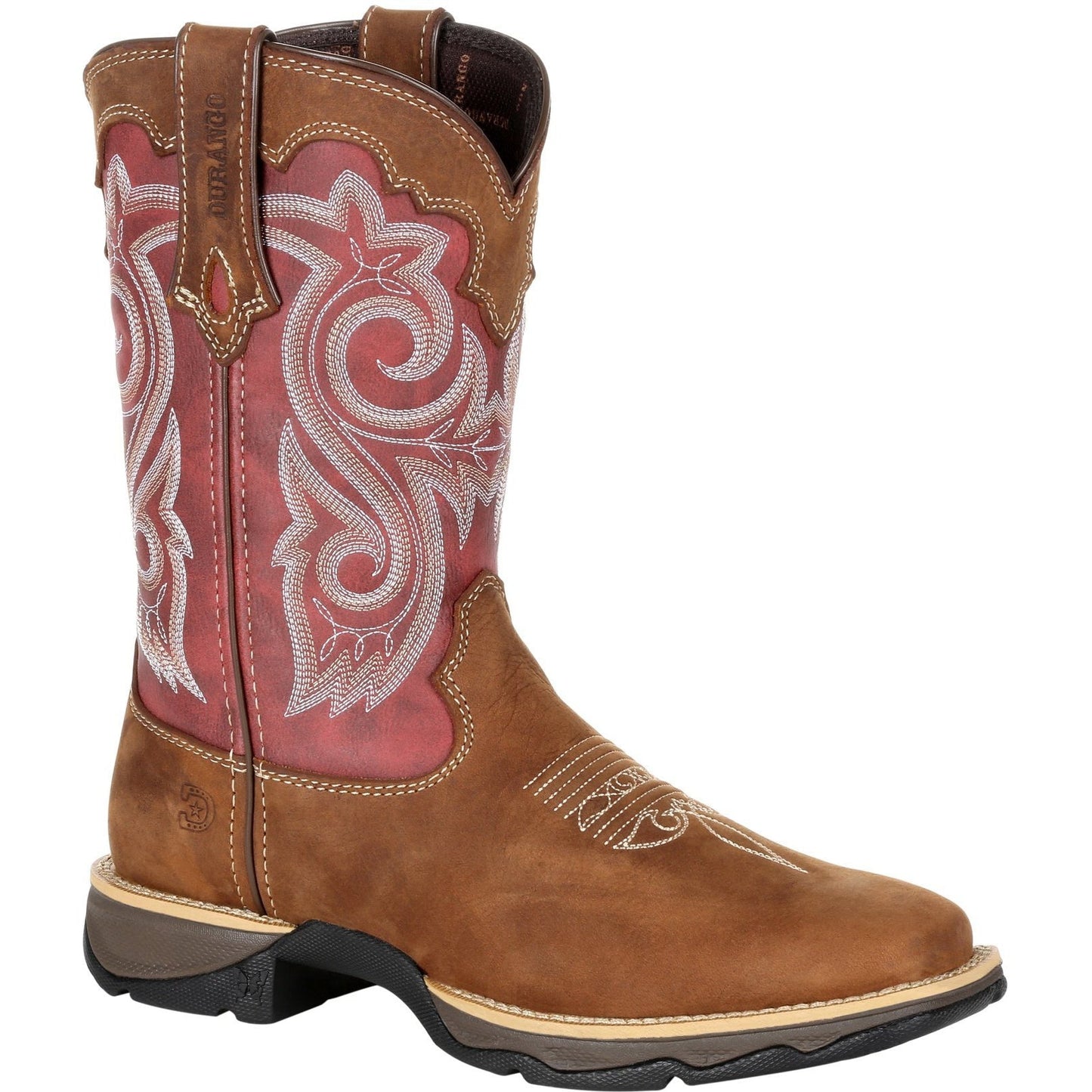 Durango Women's Lady Rebel 10" Square Toe Western Boot- Rusty Red- DRD0349 6 / Medium / Brown - Overlook Boots