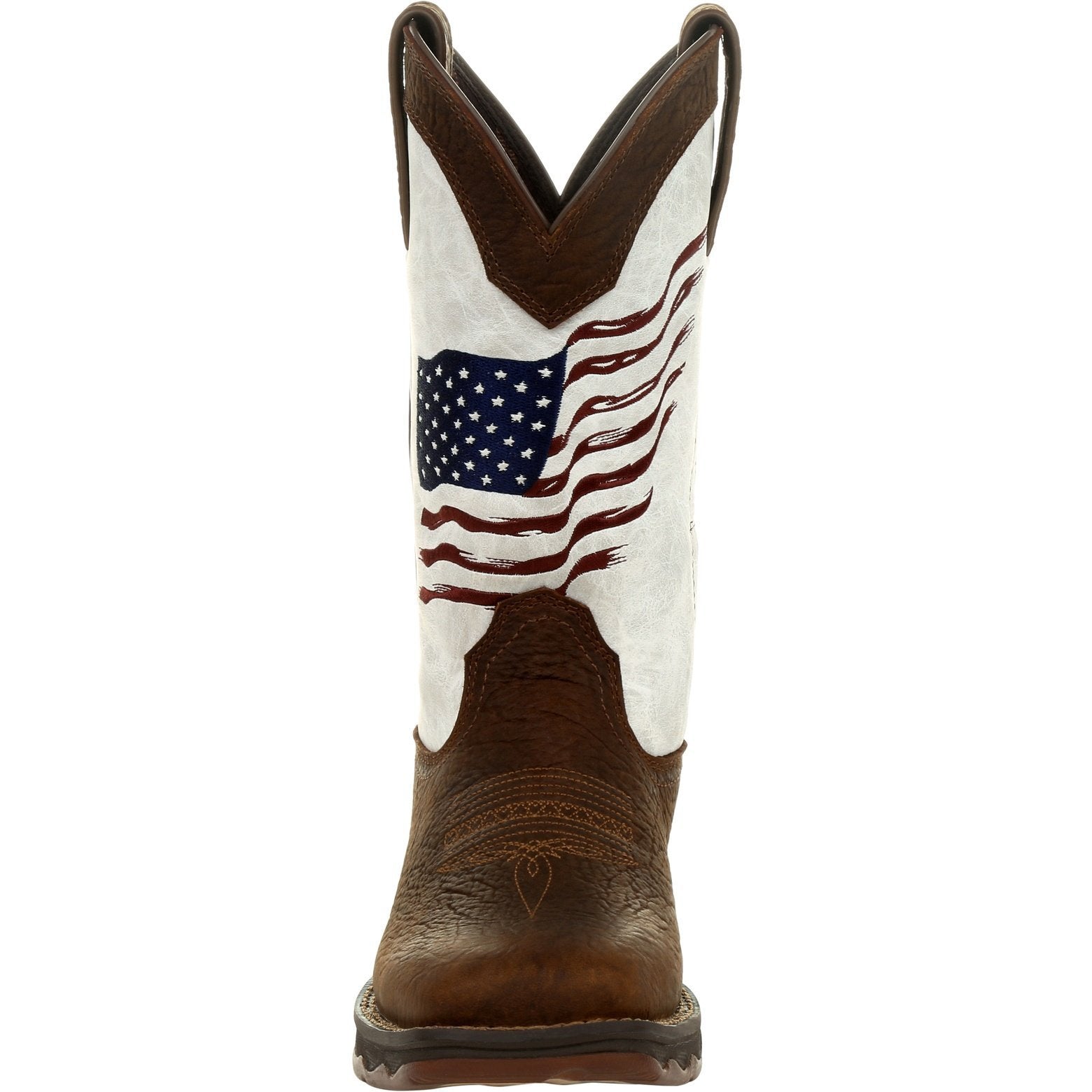Durango Women's Lady Rebel Distressed Flag 11" Square Toe Western Boot DRD0394  - Overlook Boots