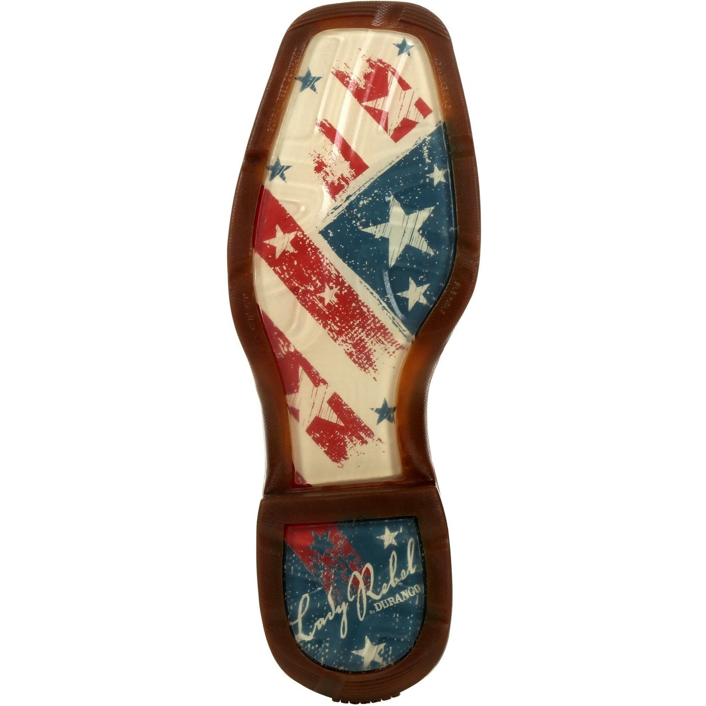 Durango Women's Lady Rebel Distressed Flag 11" Square Toe Western Boot DRD0394  - Overlook Boots