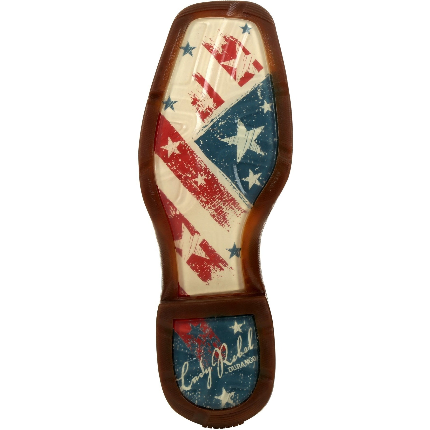 Durango Women's Lady Rebel Distressed Flag 11" Square Toe Western Boot DRD0394  - Overlook Boots