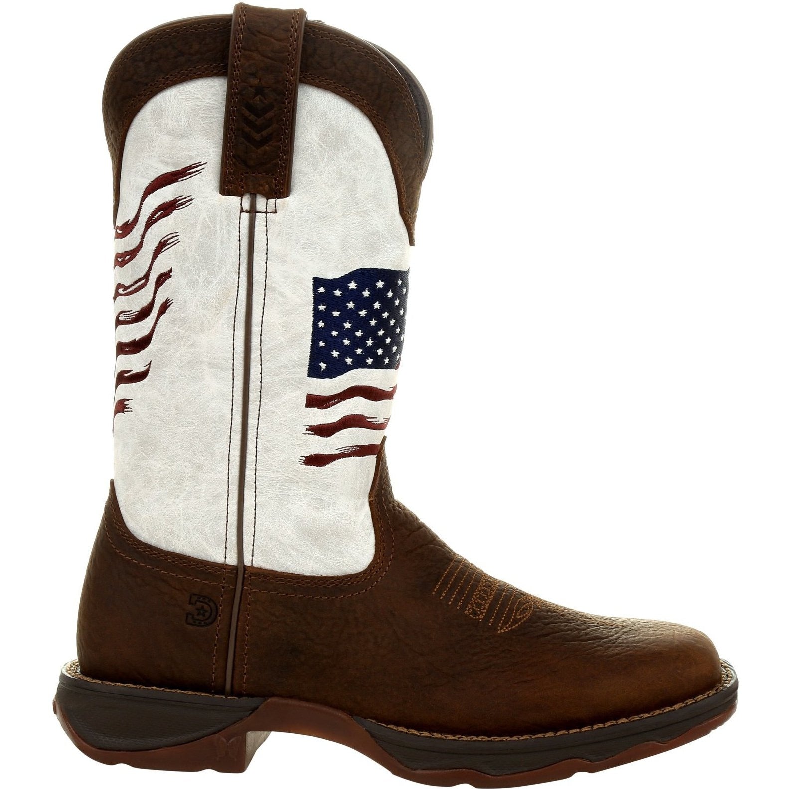 Durango Women's Lady Rebel Distressed Flag 11" Square Toe Western Boot DRD0394  - Overlook Boots