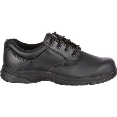 Rocky Men's Slipstop 911 4" Soft Toe Waterproof Oxford Duty Shoe- Black- FQ0002034 - Overlook Boots