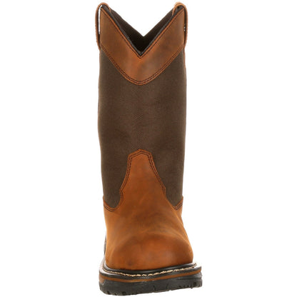 Rocky Men's Ride 10" Waterproof 200G Ins Wellington Work Boot- Brown- FQ0002867 - Overlook Boots