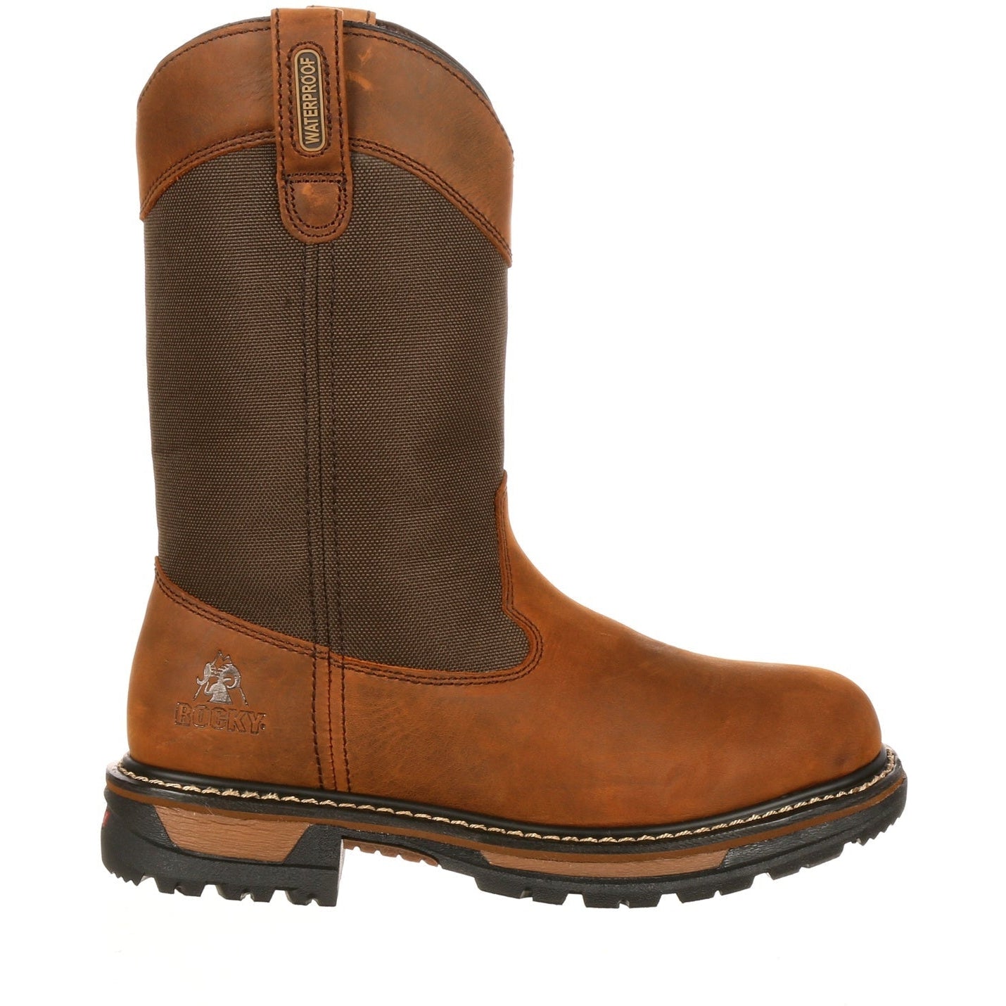 Rocky Men's Ride 10" Waterproof 200G Ins Wellington Work Boot- Brown- FQ0002867 - Overlook Boots