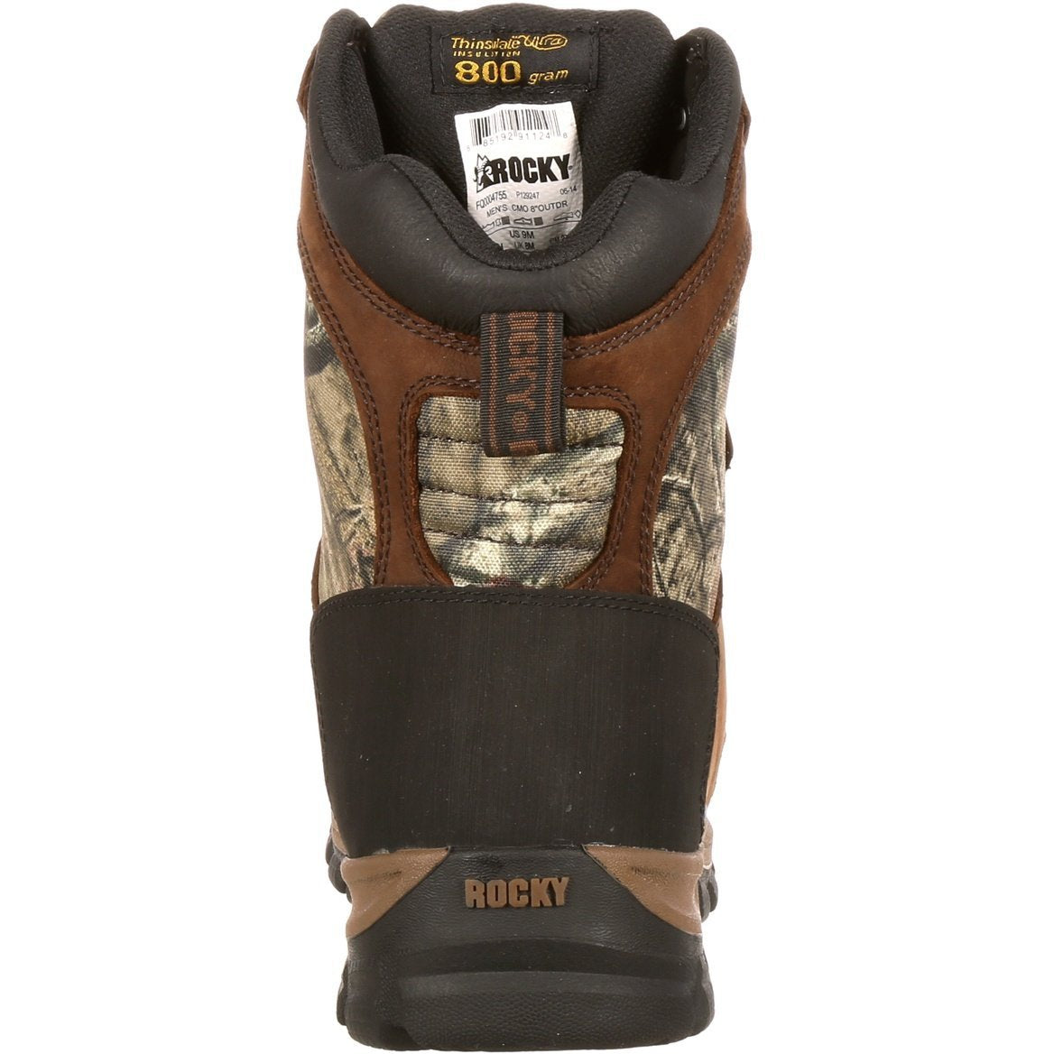 Rocky Men's Core 8" Waterproof 800G Pac Thinsulate Hunt Boot - Mossy Oak - FQ0004755 - Overlook Boots