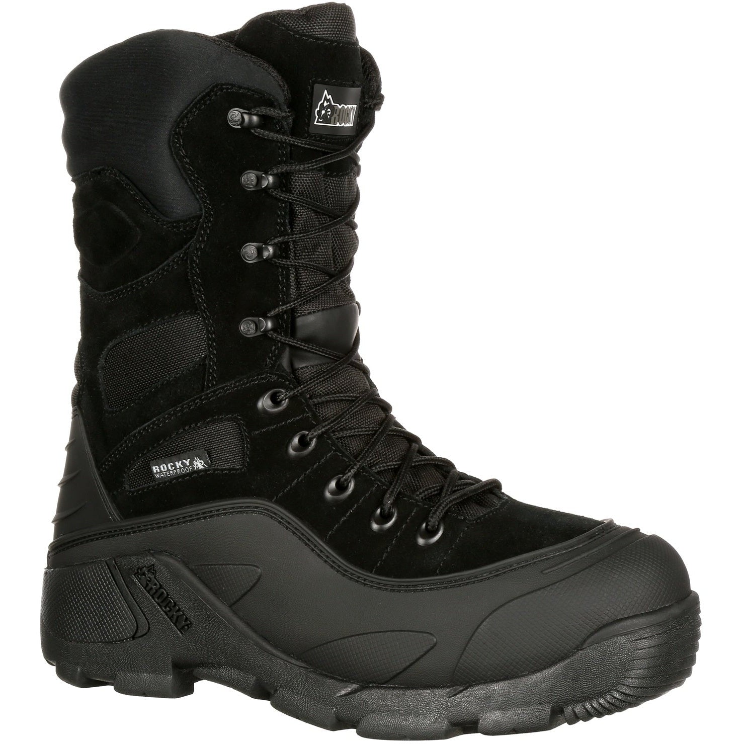 Rocky Men's BlizzardStalker 9" Waterproof 1200G Ins Outdoor Boot - FQ0005455 8 / Medium / Black - Overlook Boots