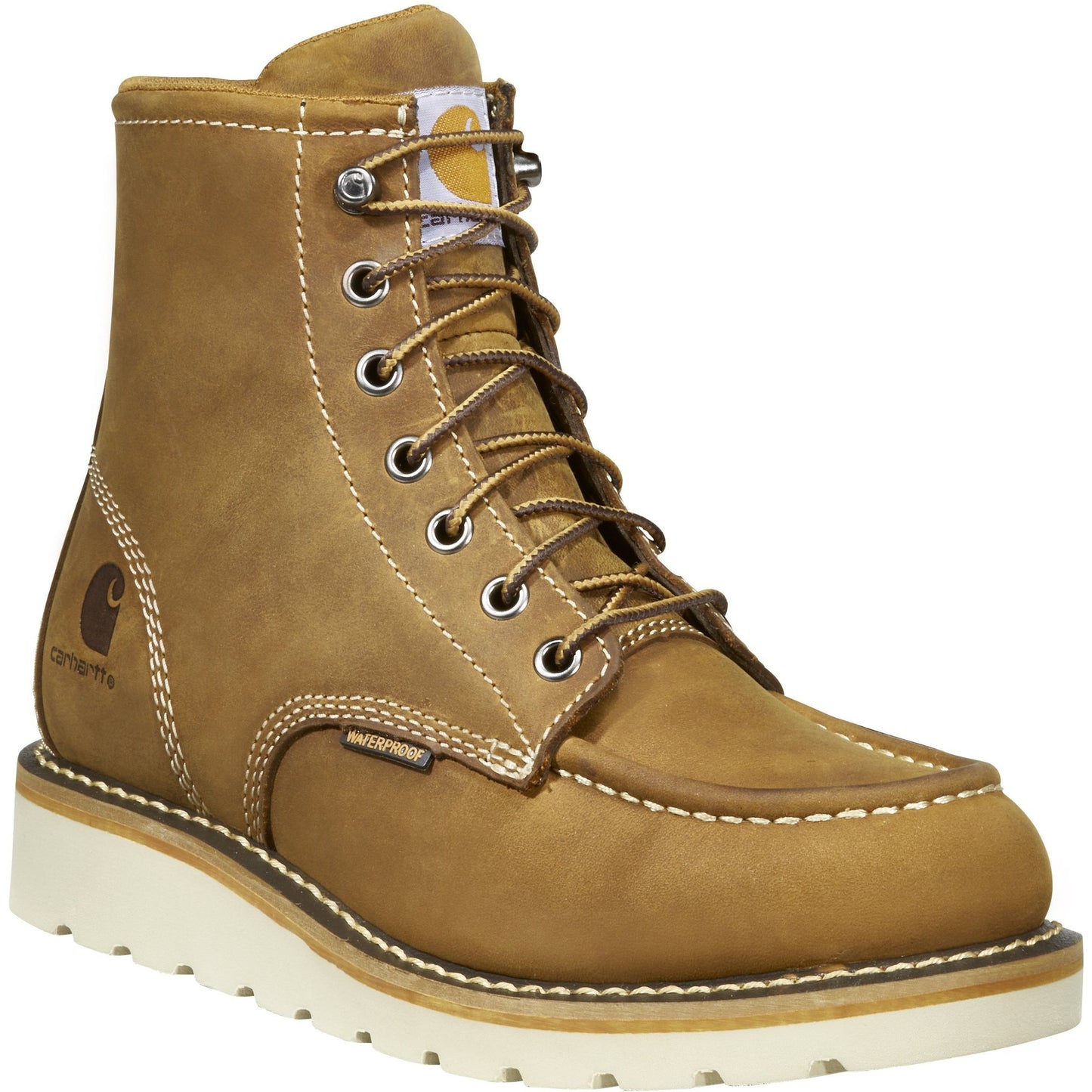Carhartt Women's 6" Steel Toe Waterproof Wedge Work Boot - Brown - FW6225-W 6 / Medium / Brown - Overlook Boots